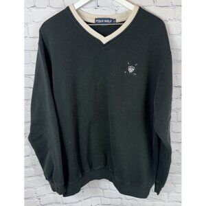 Vintage POLO GOLF by RALPH LAUREN Men’s Size XL V-Neck Sweatshirt Men’s Black